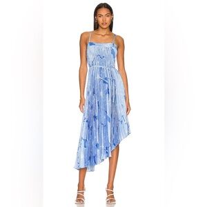 Milly Irene Waterlily Floral-Print Midi Dress